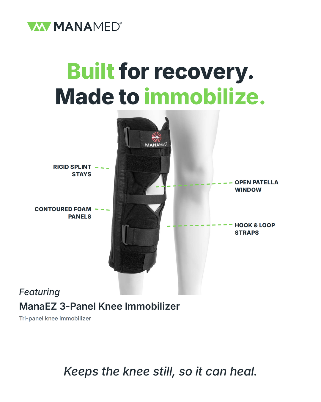 ManaEZ 3-Panel Knee Immobilizer