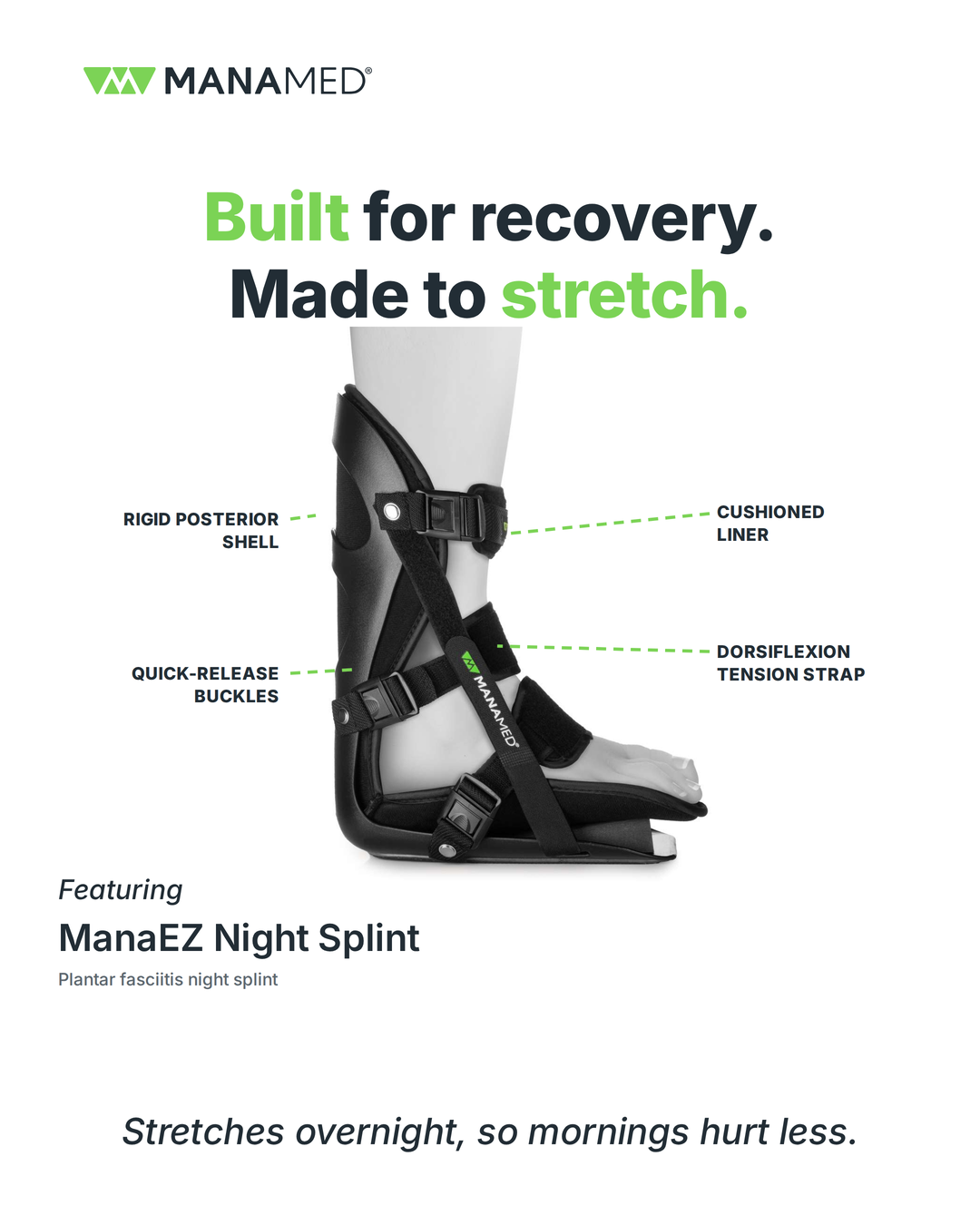 ManaEZ Night Splint for Plantar Fasciitis